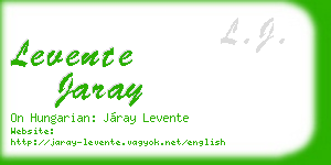 levente jaray business card